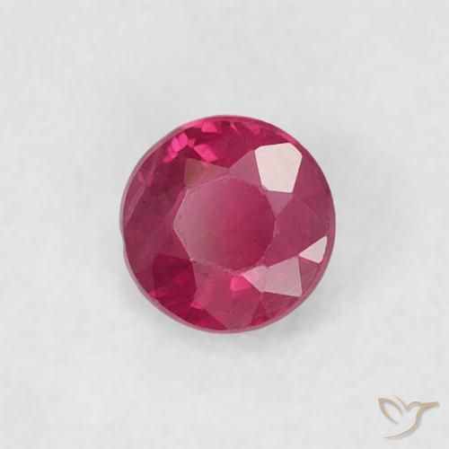 Rubis Rouge Rosâtre naturelle Tour, 0.19 ct, VS