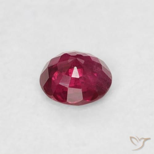 Rubis Rose rougeâtre profond naturelle Tour, 0.17 ct, VS