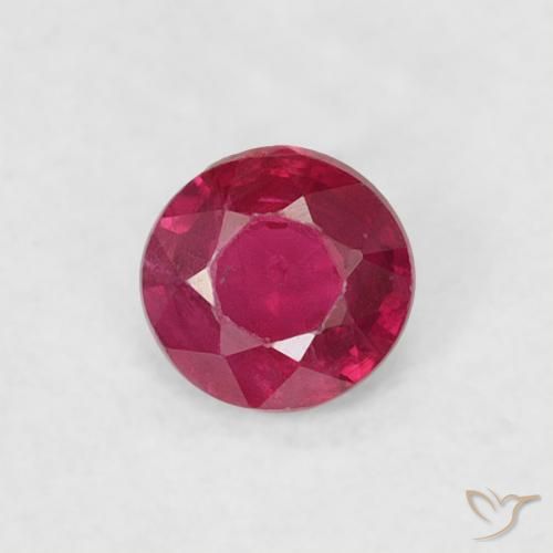 0.18ct Naturel Rouge Rosâtre Rubis, Tour, VS-SI