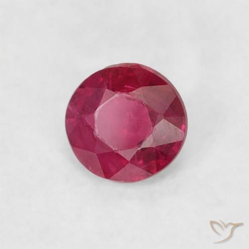 Rubis Rouge Rosâtre naturelle Tour, 0.18 ct, VS-SI
