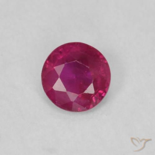 0.17ct Naturel Rouge léger Rubis, Tour, VS
