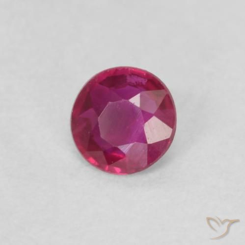 Rubis Rouge Rosâtre naturelle Tour, 0.16 ct, VS