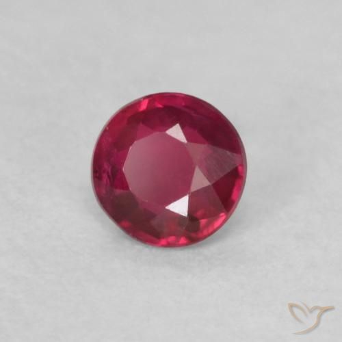 Rubis Rouge Rosâtre naturelle Tour, 0.17 ct, VS