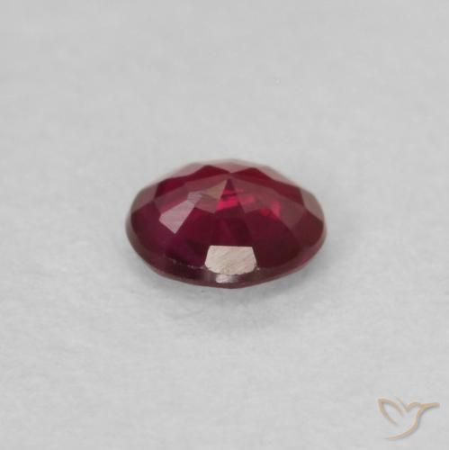 Rubis Rouge Rosâtre naturelle Tour, 0.17 ct, VS