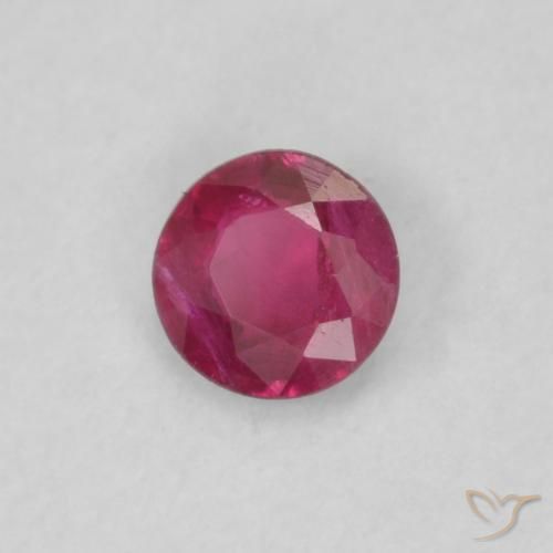 Rubis Rouge Rosâtre naturelle Tour, 0.17 ct, VS