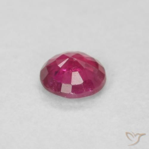 Rubis Rouge Rosâtre naturelle Tour, 0.17 ct, VS