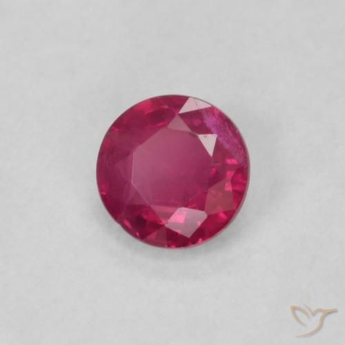 Rubis Rouge Rosâtre naturelle Tour, 0.20 ct, VS
