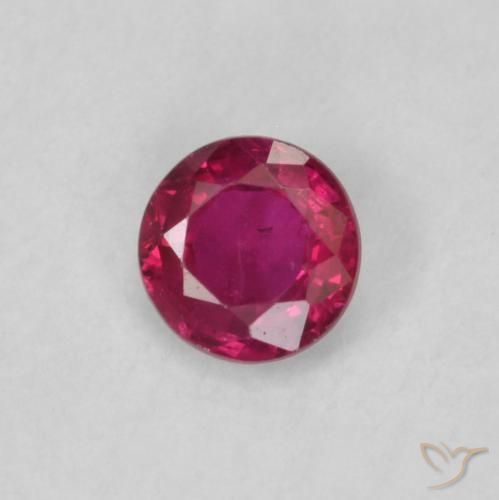 Rubis Rouge Rosâtre naturelle Tour, 0.19 ct, VS