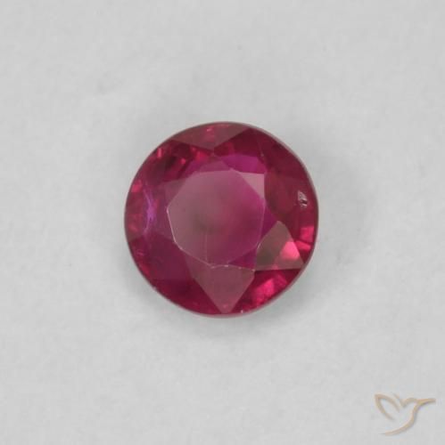 Rubis Rose rougeâtre profond naturelle Tour, 0.18 ct, VS