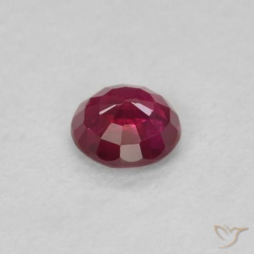 Rubis Rose rougeâtre profond naturelle Tour, 0.18 ct, VS