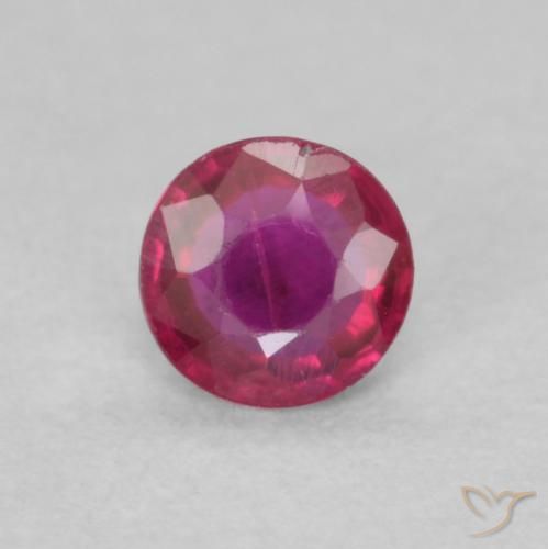 0.24ct Naturel Rouge léger Rubis, Tour, SI-I1