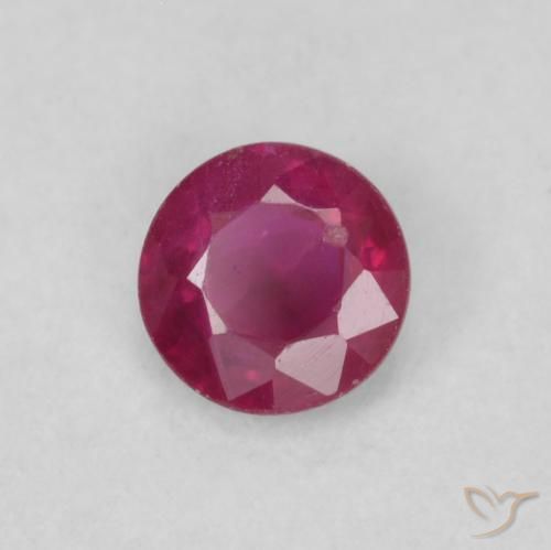 Rubis Rouge Rosâtre naturelle Tour, 0.25 ct, SI-I1