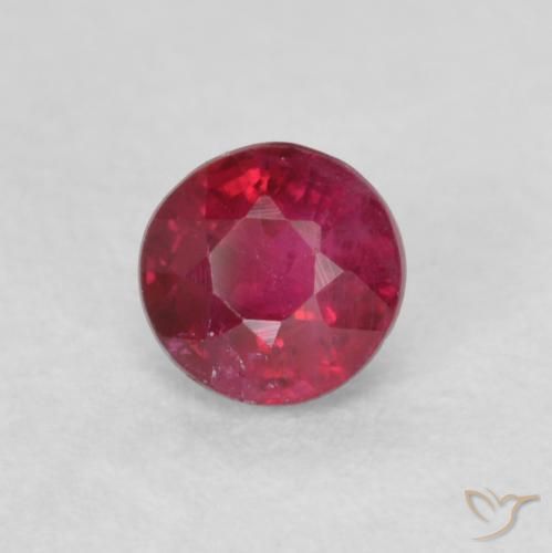 Rubis Rose rougeâtre profond naturelle Tour, 0.30 ct, SI-I1