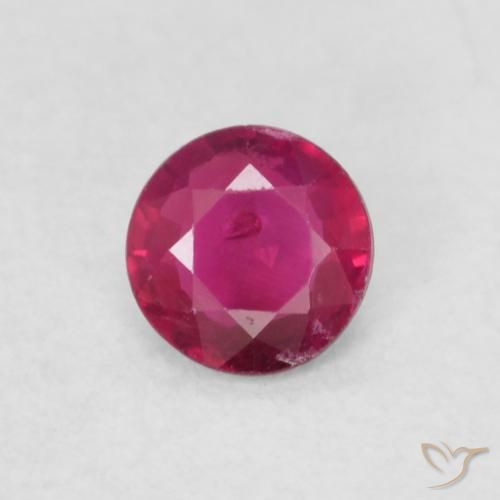 0.21ct Naturel Rouge Rosâtre Rubis, Tour, SI-I1