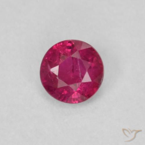 0.19ct Naturel Rouge léger Rubis, Tour, SI-I1