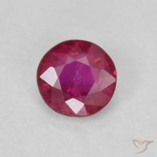 0.25ct Naturel Vin rouge profond Rubis, Tour, SI-I1