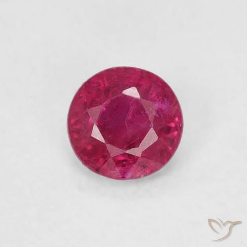 0.25ct Naturel Rouge Rosâtre Rubis, Tour, SI-I1