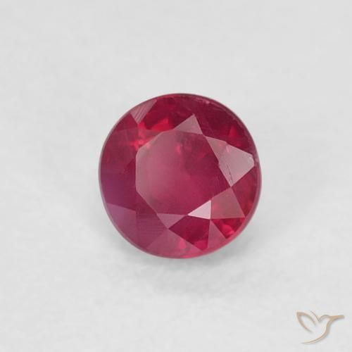 Rubis Rose rougeâtre profond naturelle Tour, 0.32 ct, SI-I1