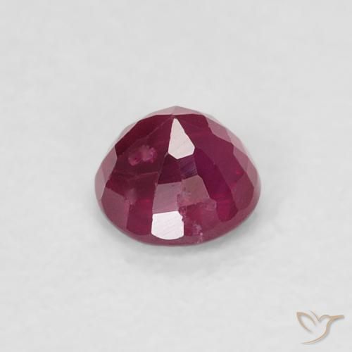 Rubis Rose rougeâtre profond naturelle Tour, 0.32 ct, SI-I1