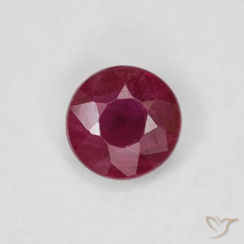 0.22ct Naturel Rouge foncé Rubis, Tour, SI-I1