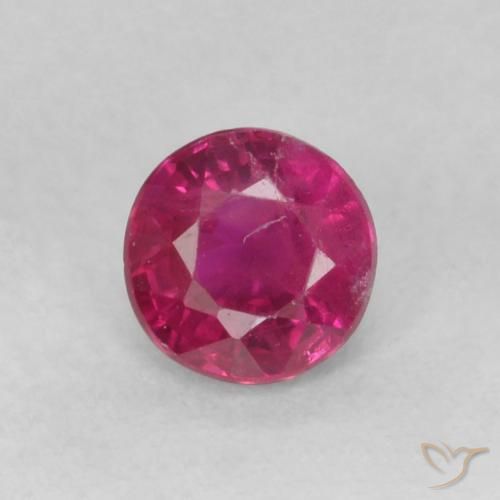 0.28ct Naturel Rouge léger Rubis, Tour, SI-I1