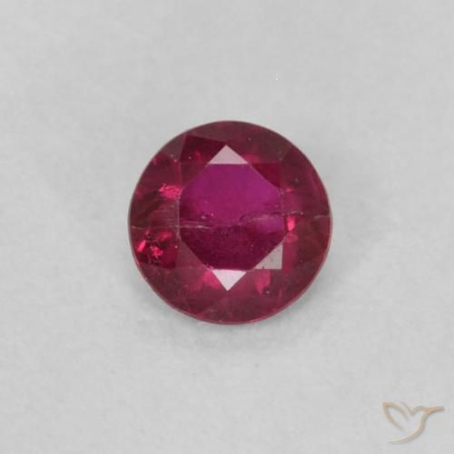 0.18ct Naturel Rouge Rosâtre Rubis, Tour, VS-SI