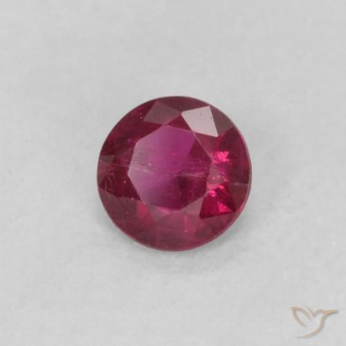 Rubis Rouge Rosâtre naturelle Tour, 0.18 ct, VS-SI