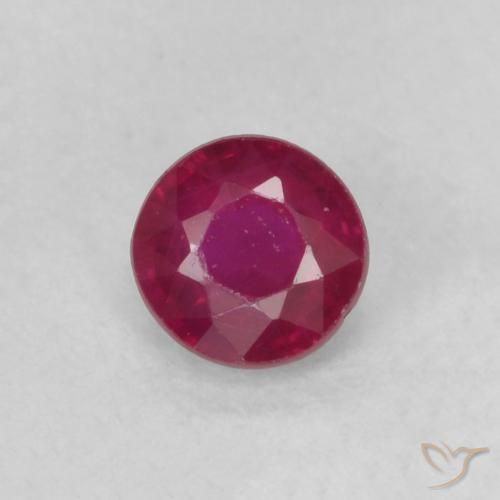 0.22ct Naturel Rouge foncé Rubis, Tour, VS-SI