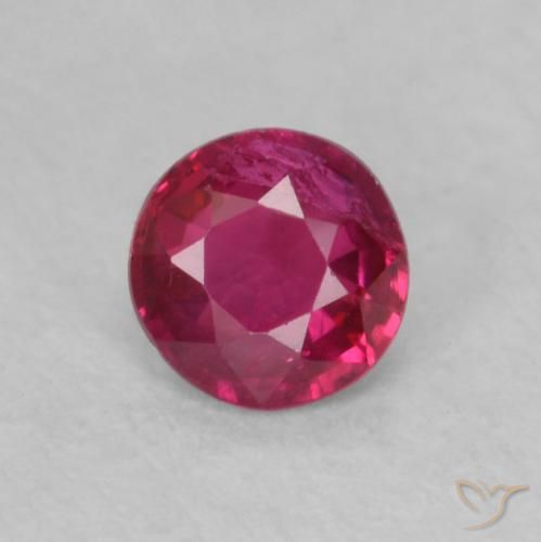 0.20ct Naturel Rouge Rosâtre Rubis, Tour, VS
