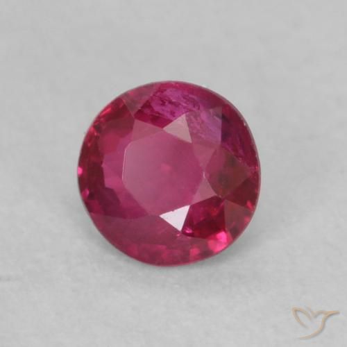 Rubis Rouge Rosâtre naturelle Tour, 0.20 ct, VS