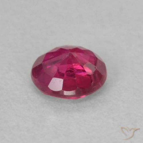 Rubis Rouge Rosâtre naturelle Tour, 0.20 ct, VS