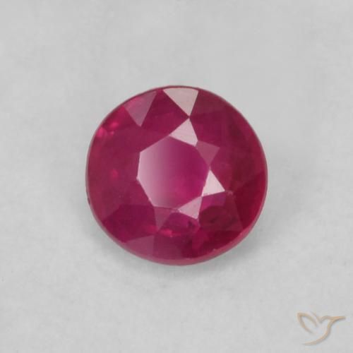 Rubis Rouge Rosâtre naturelle Tour, 0.18 ct, VS