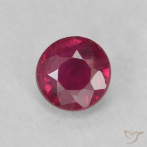 0.22ct Naturel Rose rougeâtre profond Rubis, Tour, VS