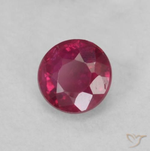 Rubis Rose rougeâtre profond naturelle Tour, 0.22 ct, VS