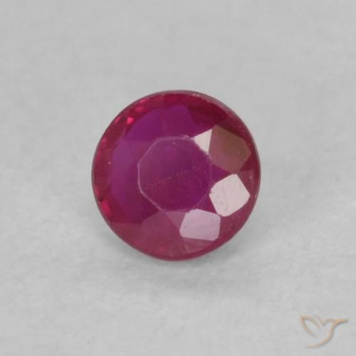 Rubis Rouge Rosâtre naturelle Tour, 0.19 ct, VS