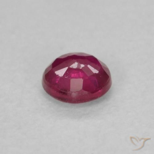 Rubis Rouge Rosâtre naturelle Tour, 0.19 ct, VS