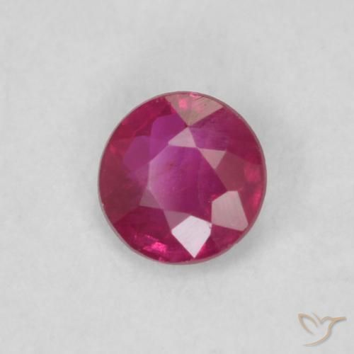 Rubis Rouge Rosâtre naturelle Tour, 0.17 ct, VS