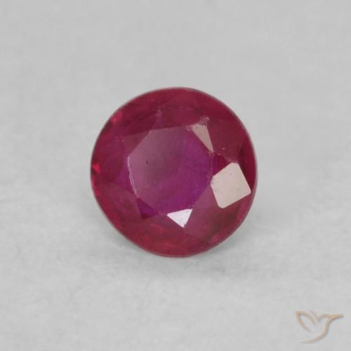 Rubis Rouge Rosâtre naturelle Tour, 0.16 ct, VS
