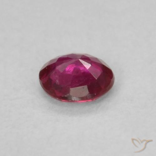 Rubis Rouge Rosâtre naturelle Tour, 0.16 ct, VS