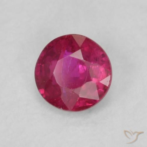 Rubis Rouge Rosâtre naturelle Tour, 0.21 ct, SI