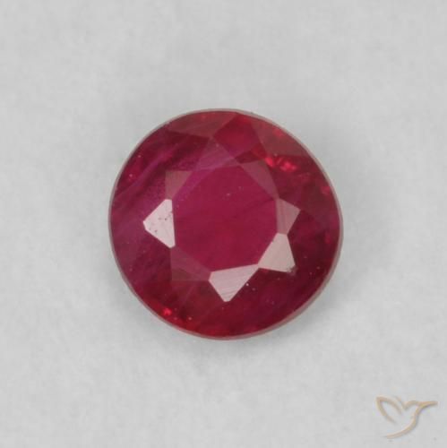 0.18ct Naturel Rouge foncé Rubis, Tour, VS-SI