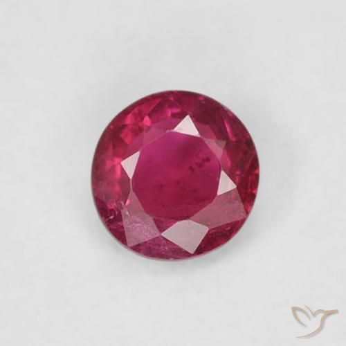 0.18ct Naturel Rose rougeâtre profond Rubis, Tour, SI-I1