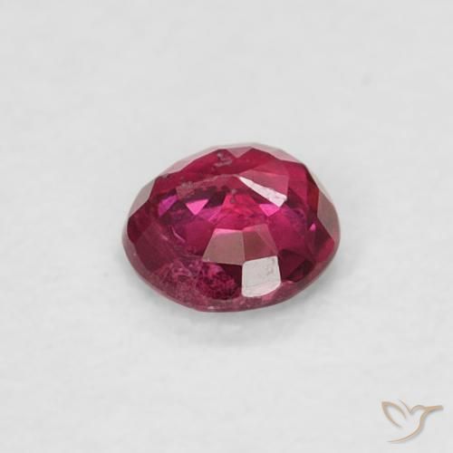 Rubis Rose rougeâtre profond naturelle Tour, 0.18 ct, SI-I1