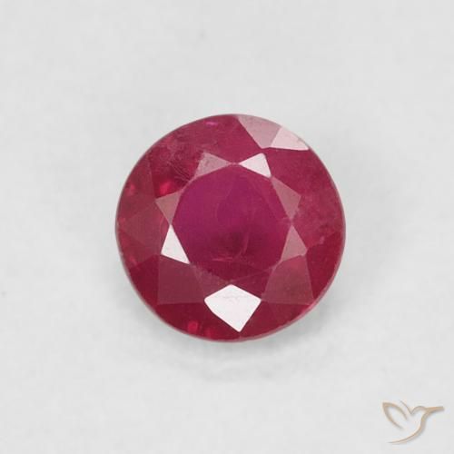 0.26ct Naturel Rouge Rosâtre Rubis, Tour, SI-I1