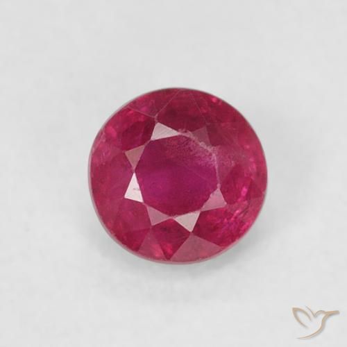 0.30ct Naturel Rouge Rosâtre Rubis, Tour, SI-I1