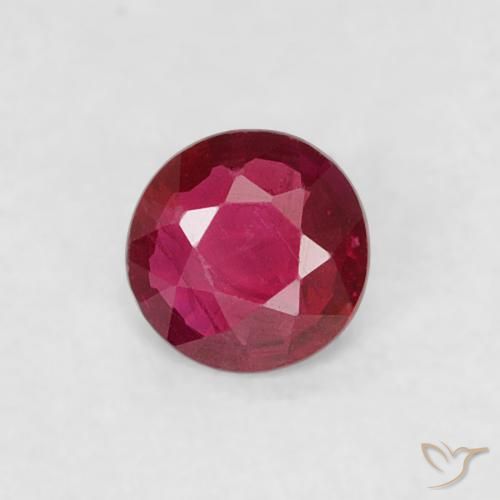 0.14ct Naturel Rose rougeâtre profond Rubis, Tour, VS