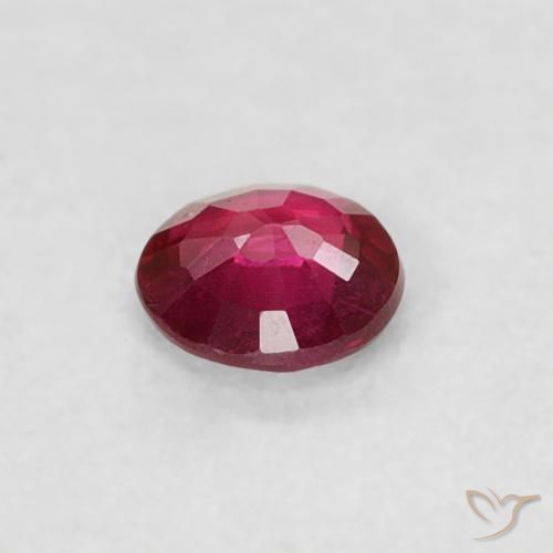 Rubis Rose rougeâtre profond naturelle Tour, 0.14 ct, VS