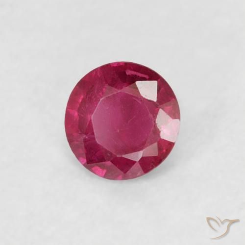 Rubis Rouge Rosâtre naturelle Tour, 0.16 ct, VS