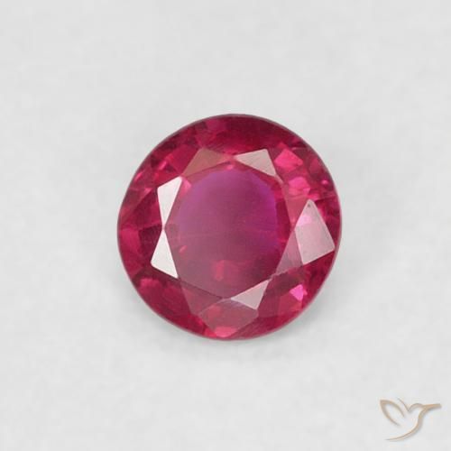 Rubis Rouge Rosâtre naturelle Tour, 0.19 ct, VS
