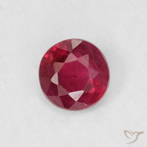 0.19ct Naturel Rose rougeâtre profond Rubis, Tour, VS